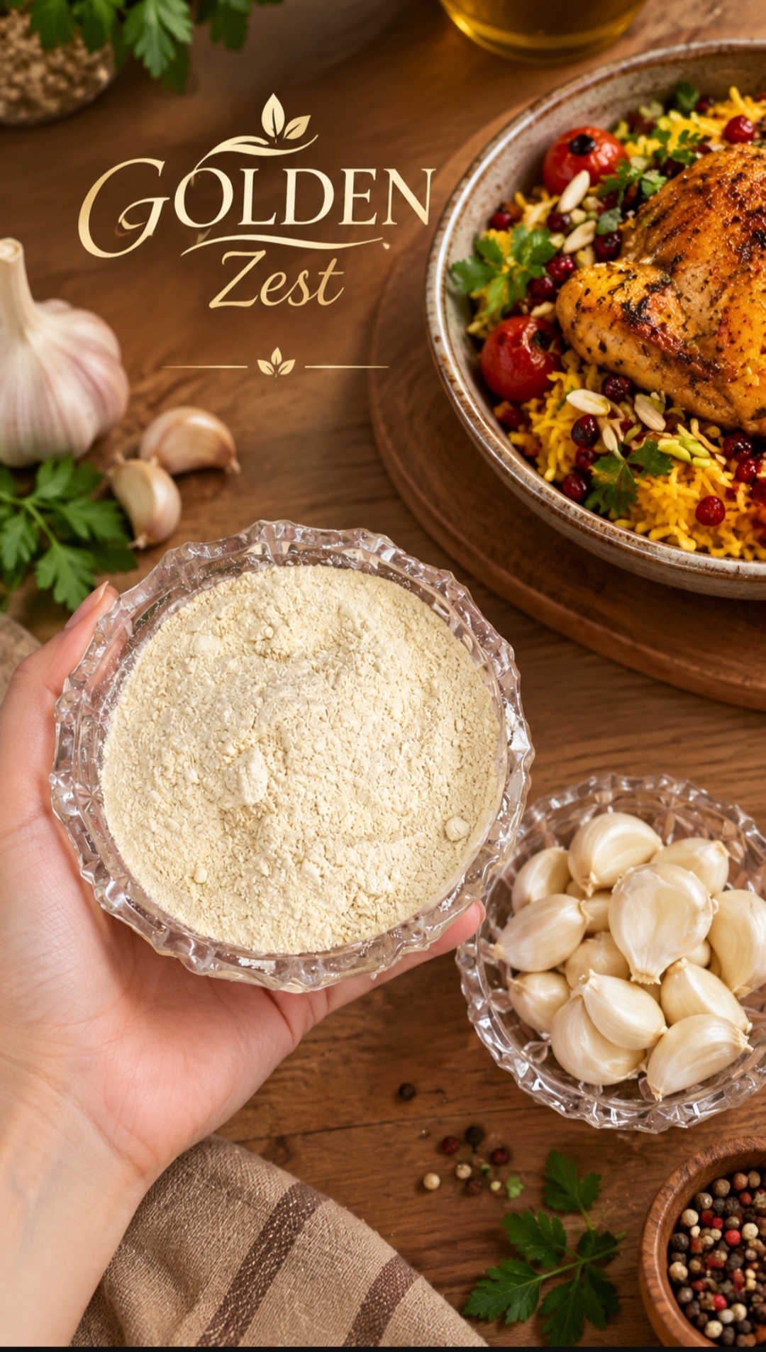 پودرسیر طبیعی و 100%خالص گلدن زست